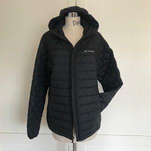 Columbia Hooded Puffer Black Jacket